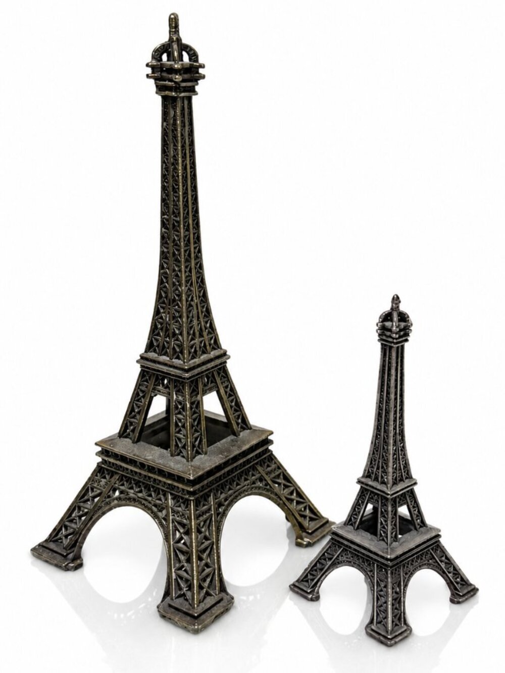 EIFFEL TOWER Paris France Mini Metal Figurines Set of 2